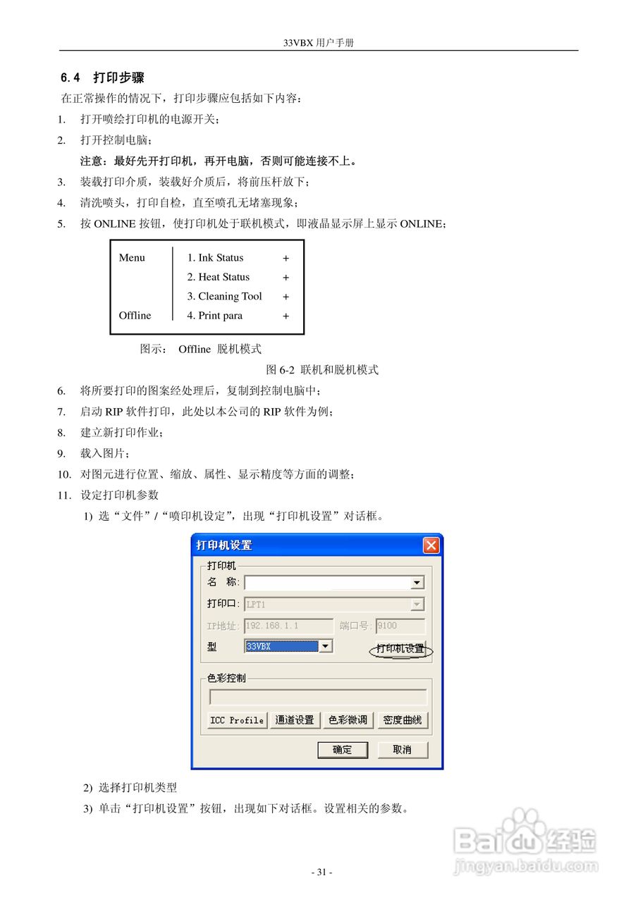 33VBX 型打印机 600001540 用户手册:[4]
