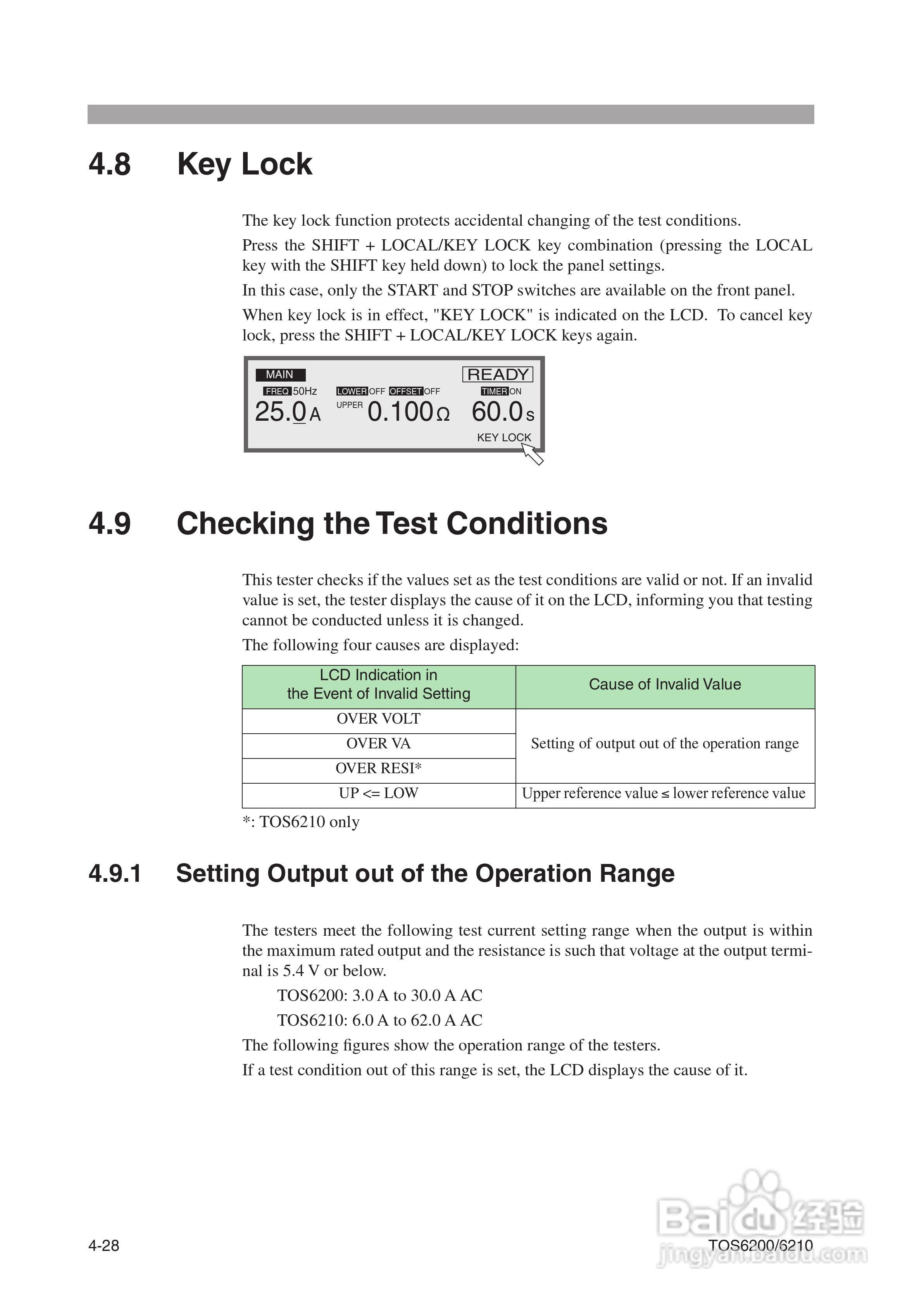TOS6200/6210地线导通测试仪说明书:[7]