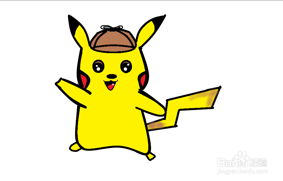 大侦探皮卡丘怎么画？