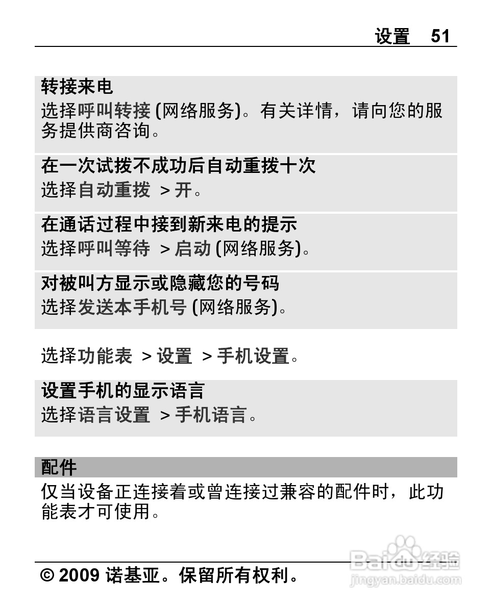 诺基亚2710手机使用说明书:[6]