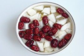 生梨红枣白果汤
