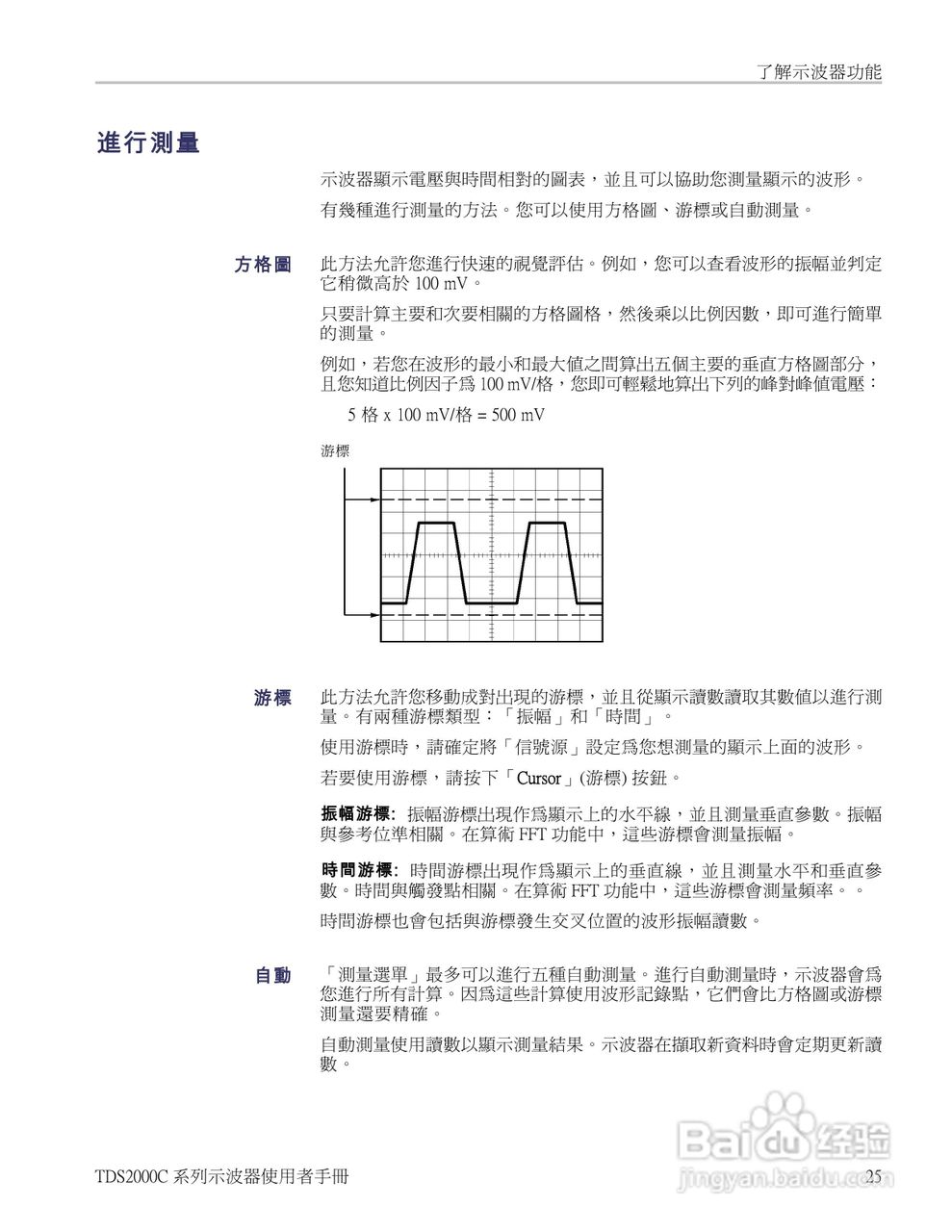 Tektronix TDS2000C系列数位储存示波器说明书:[5]