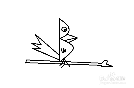 简笔画-如何画创意小鸟的简笔画