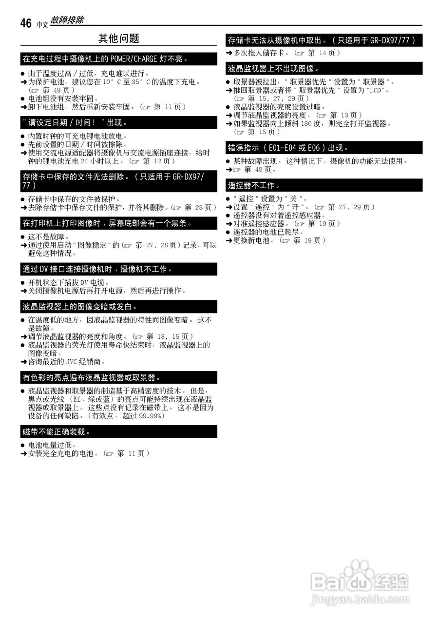 JVC GR-DX77AC数码摄像机说明书:[5]
