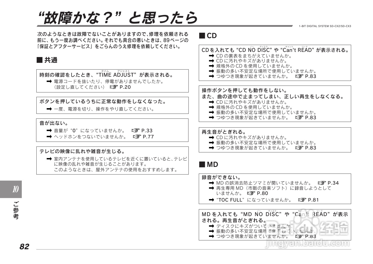 SHARP SD-CX2/CX3音响使用说明书:[5]