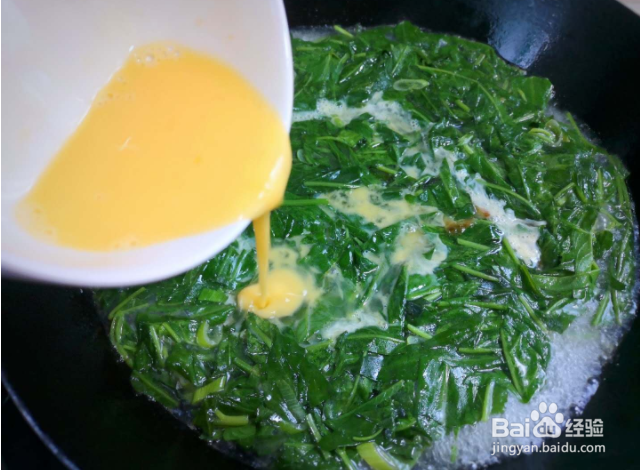 美味空心菜叶鸡蛋汤
