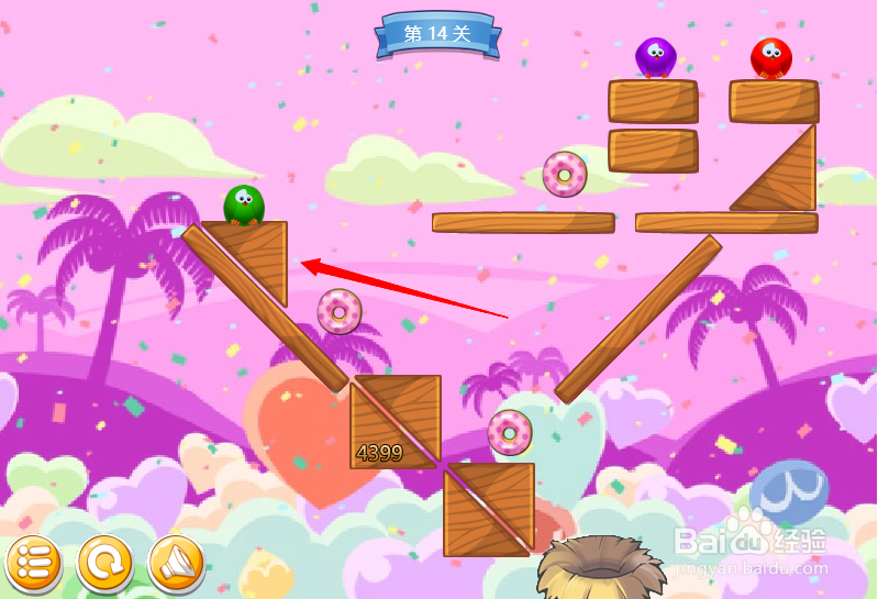 小游戏泡泡鸟历险记第14关