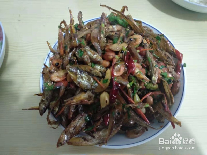 炒干巴鱼的做法