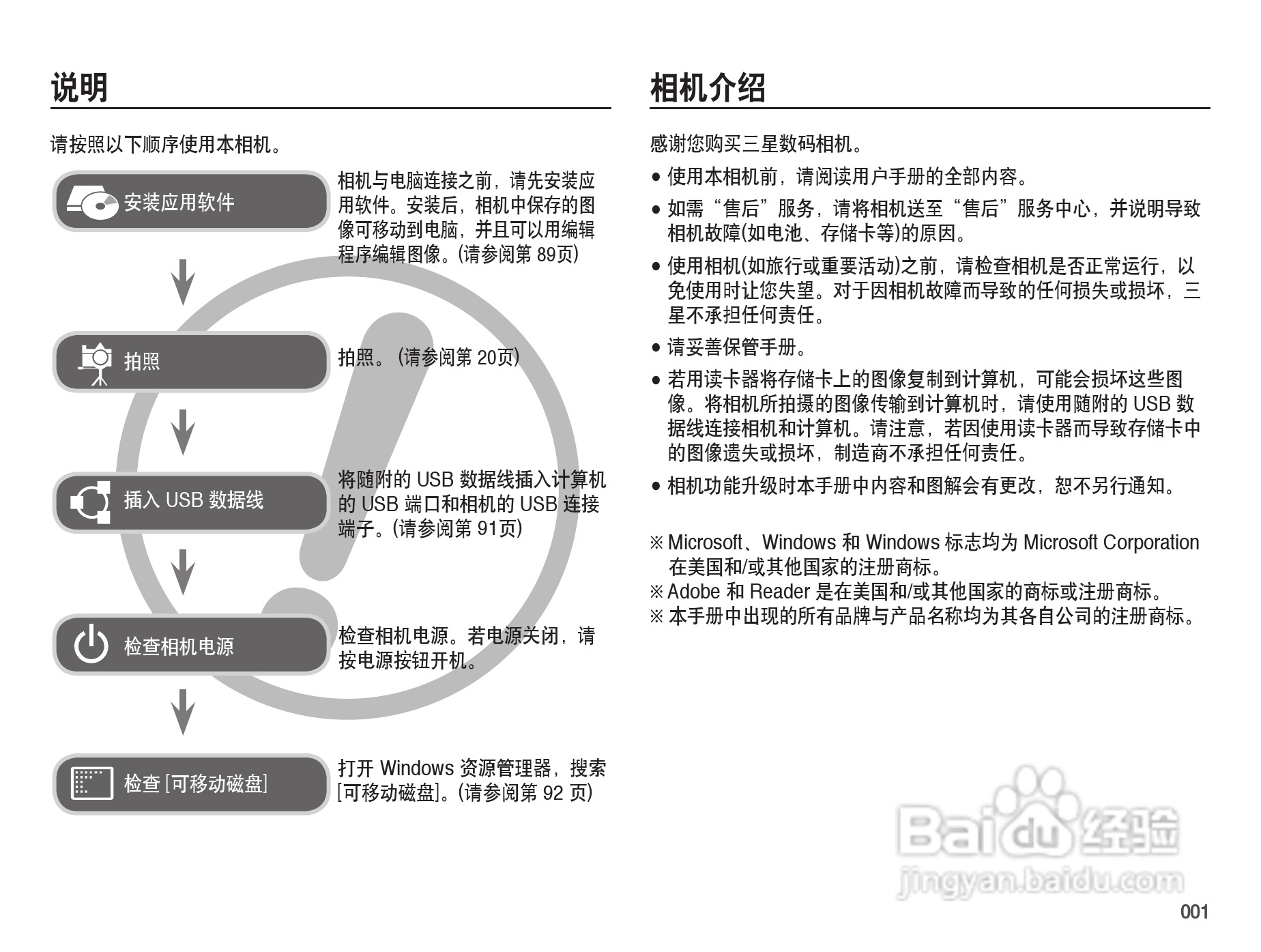 三星i5数码相机说明书图片