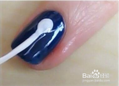 海军风美甲画法教程