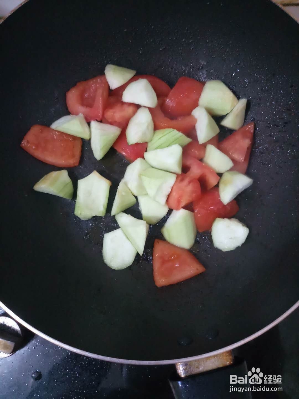 西红柿丝瓜炒鸡蛋