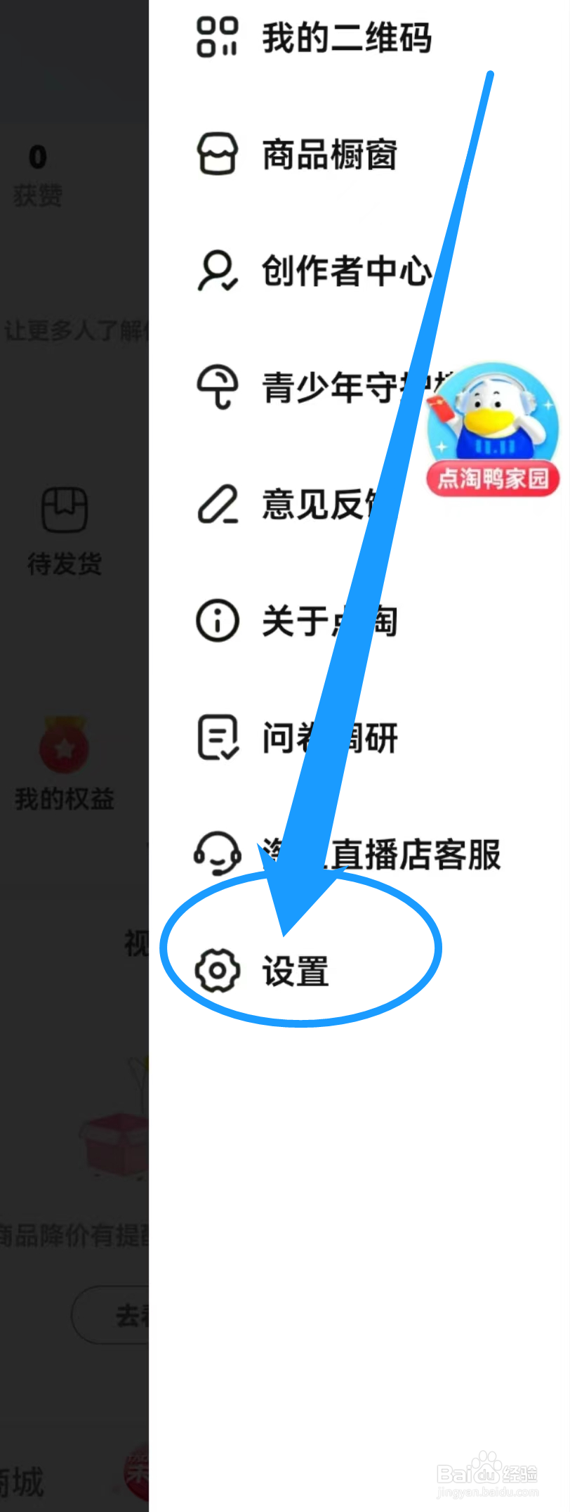 在哪开启点淘软件中的元宝浮标开关？