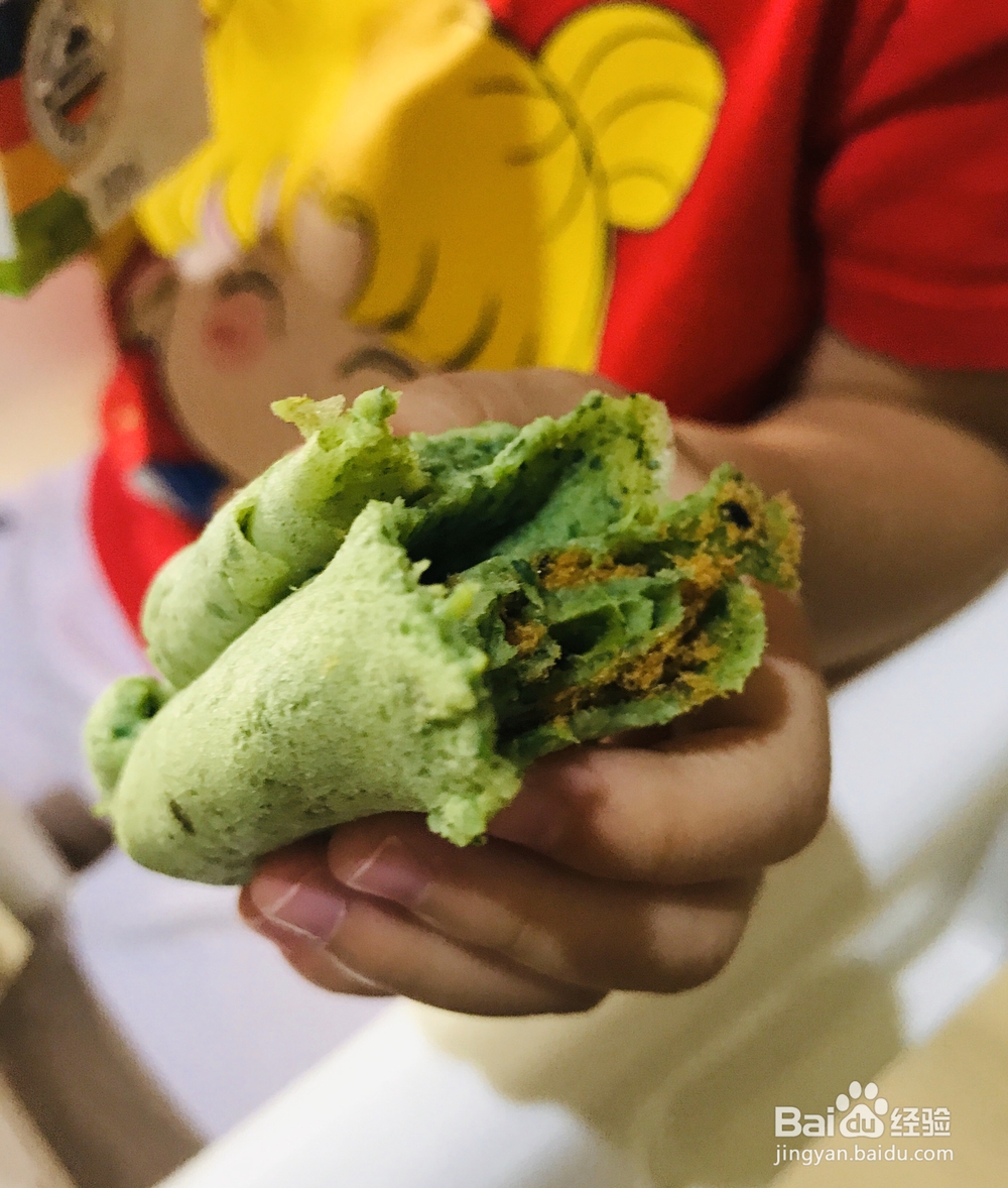 简单好吃的菠菜鸡蛋卷饼