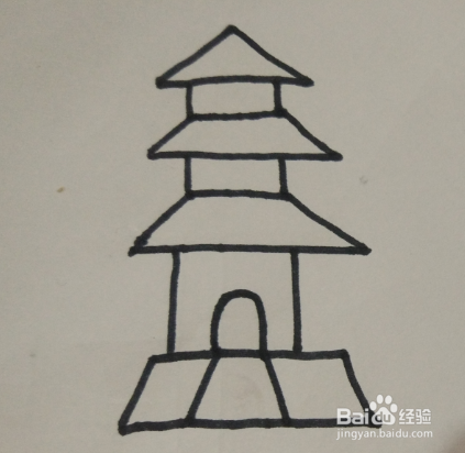 宝宝学画:宝塔怎么画