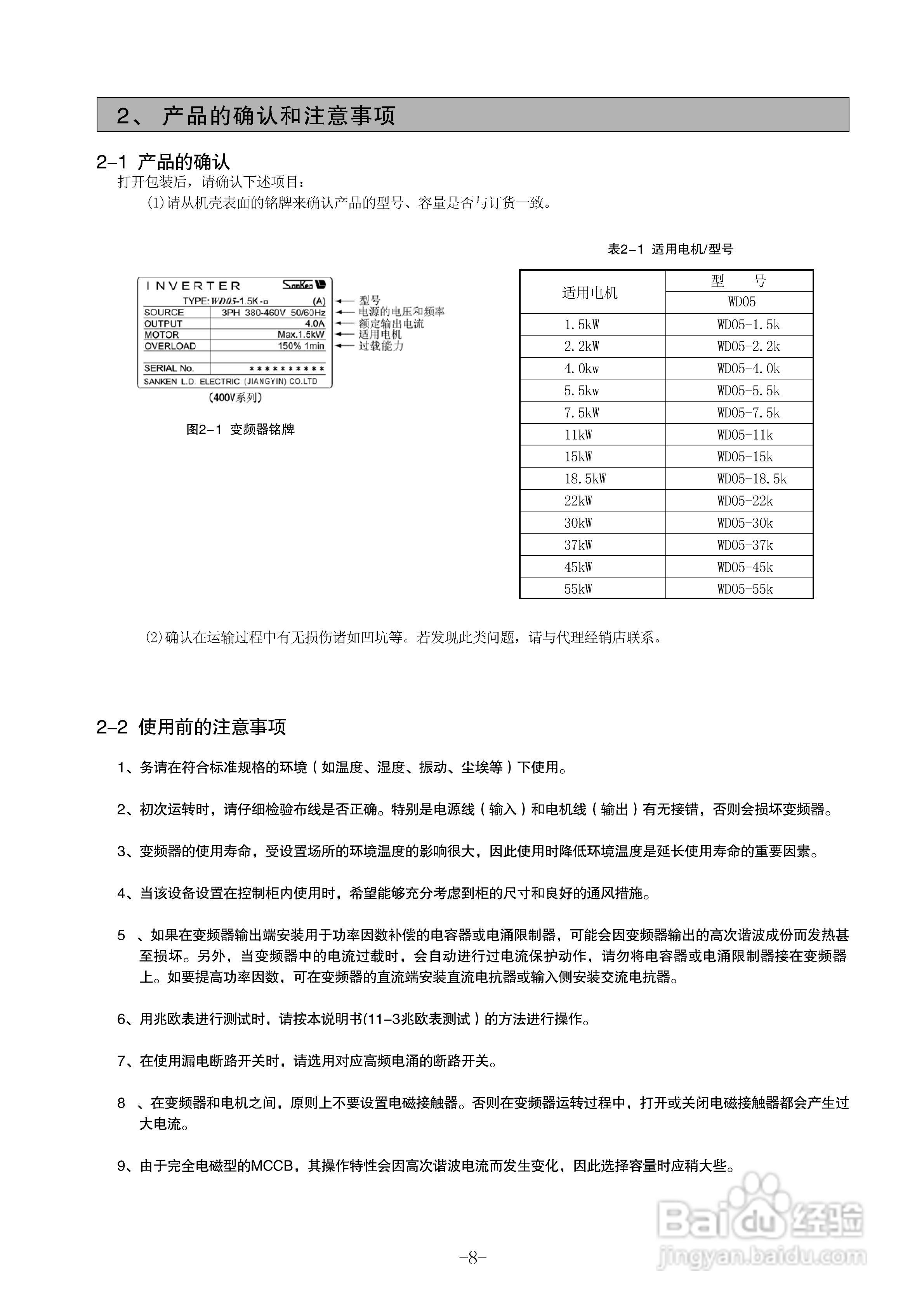 三垦WD05-55K卷绕专用型变频器使用说明书:[1]