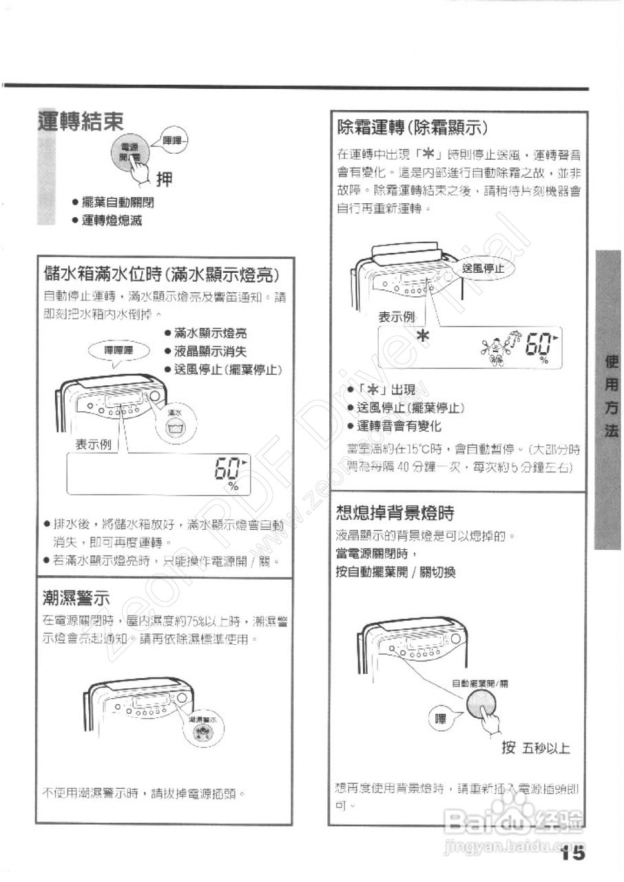 三菱MJ-E100PX,E160PX型除湿机使用说明书:[2]