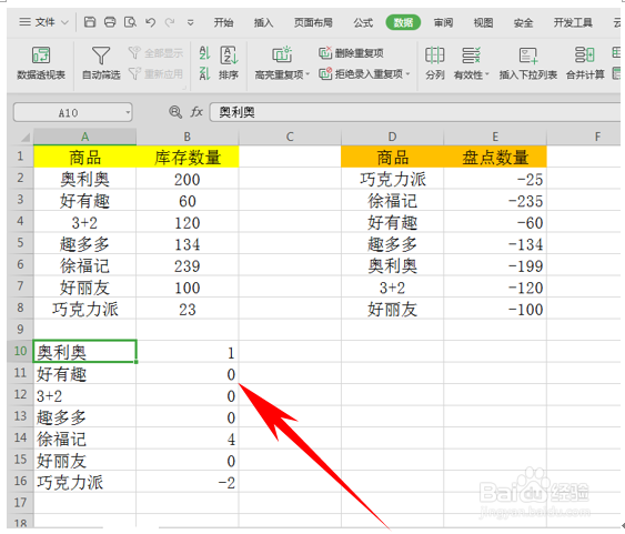 WPS轻松办公—核对和盘点表格里没有规律的数据