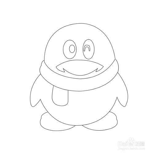 如何画qq企鹅简笔画