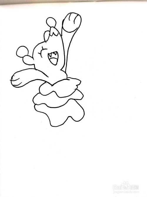 精灵宝可梦系列之花漾海狮简笔画