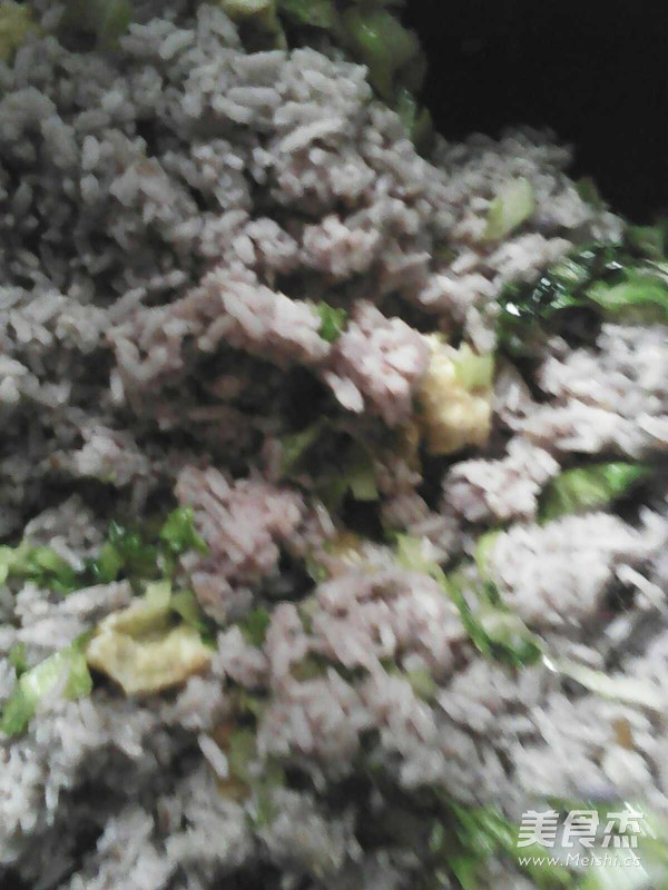 蔬菜蛋炒紫薯饭