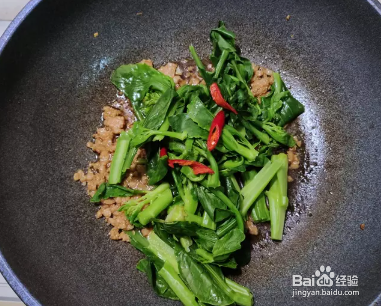 芥蓝菜酱烧猪肉