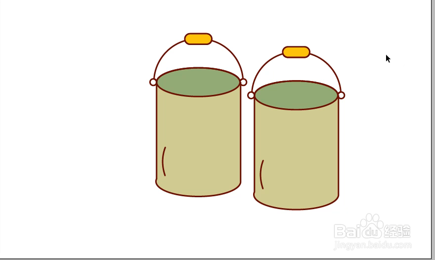 怎样在illustrator中绘制水桶小图标