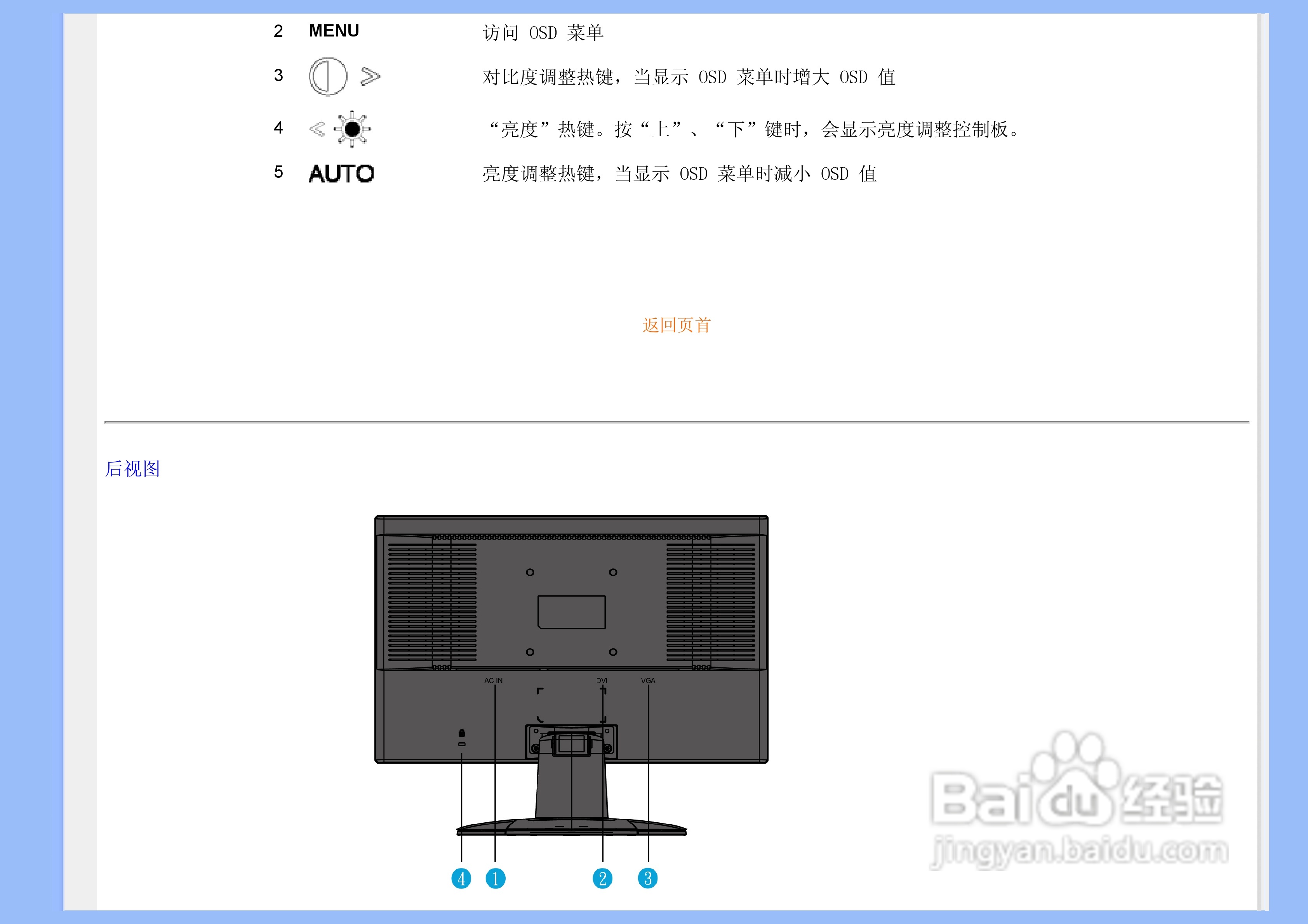 飞利浦200WS8FS/93液晶显示器使用说明书:[5]