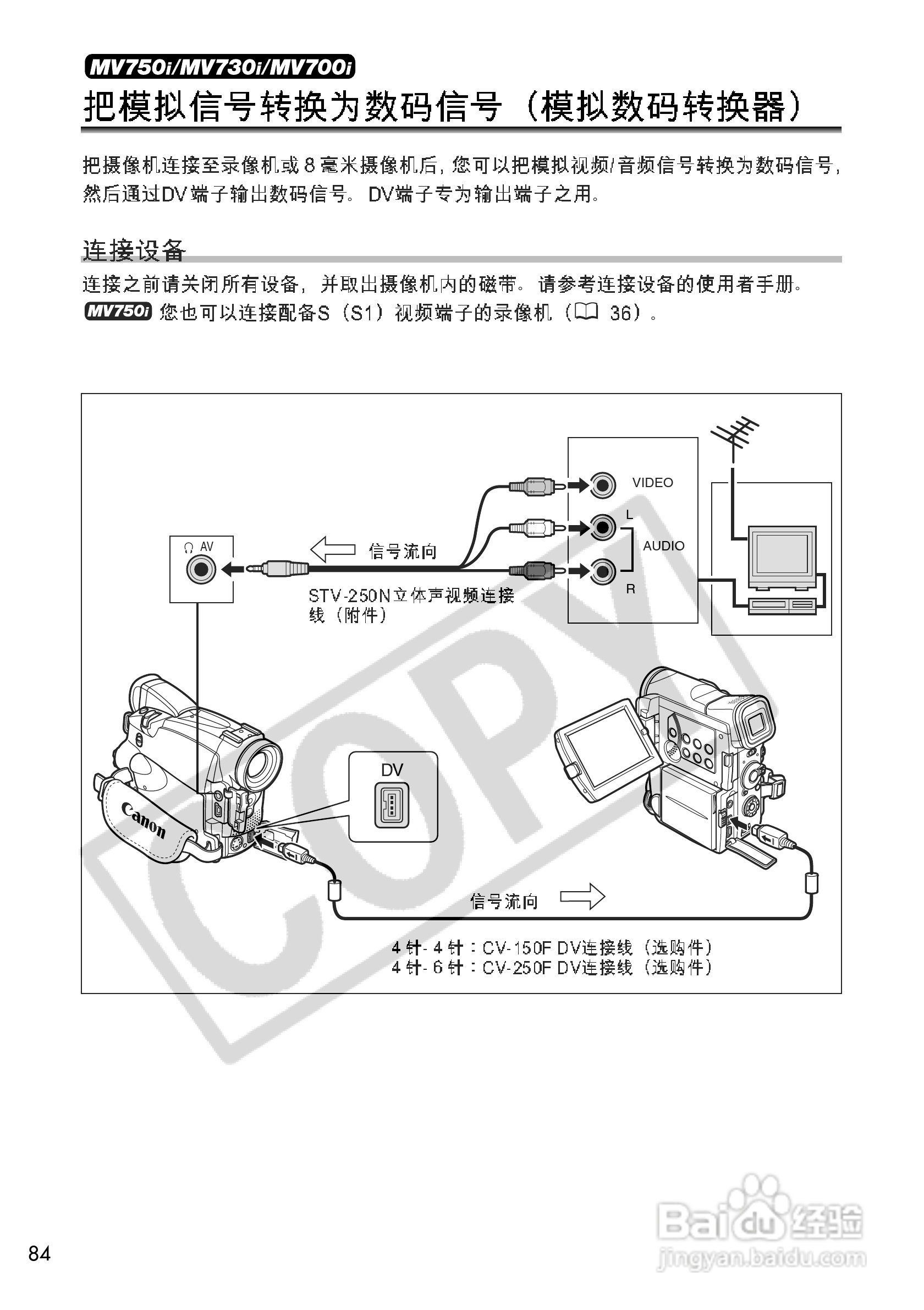 佳能MV700i数码摄像机使用说明书:[9]