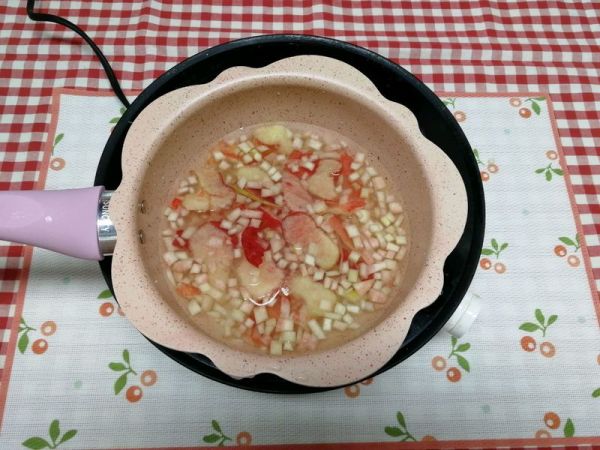 蜜桃双色果冻布丁