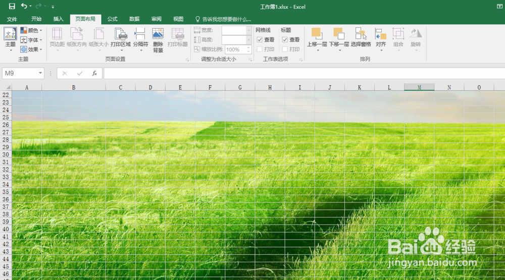 Excel如何设置工作簿背景