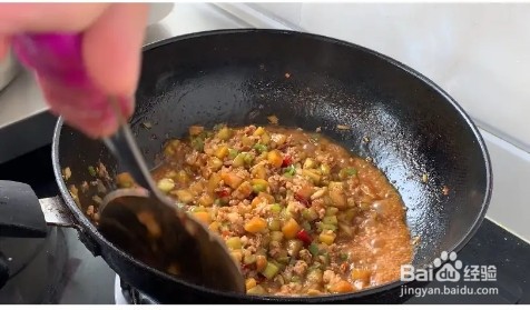 肉末茄子盖饭的做法