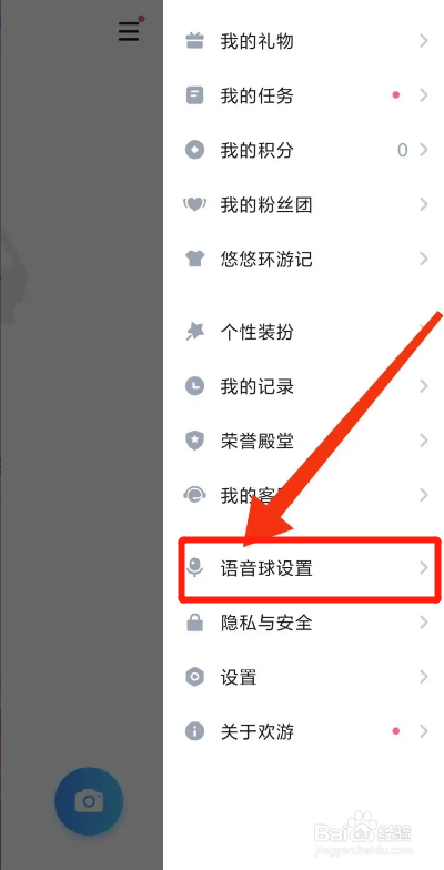 欢游APP如何开启语音球