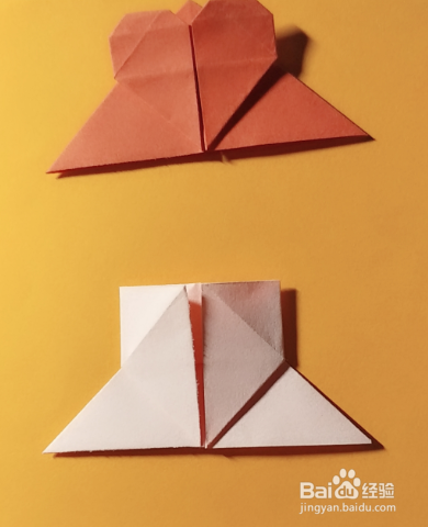 爱心书签折纸方法(一)