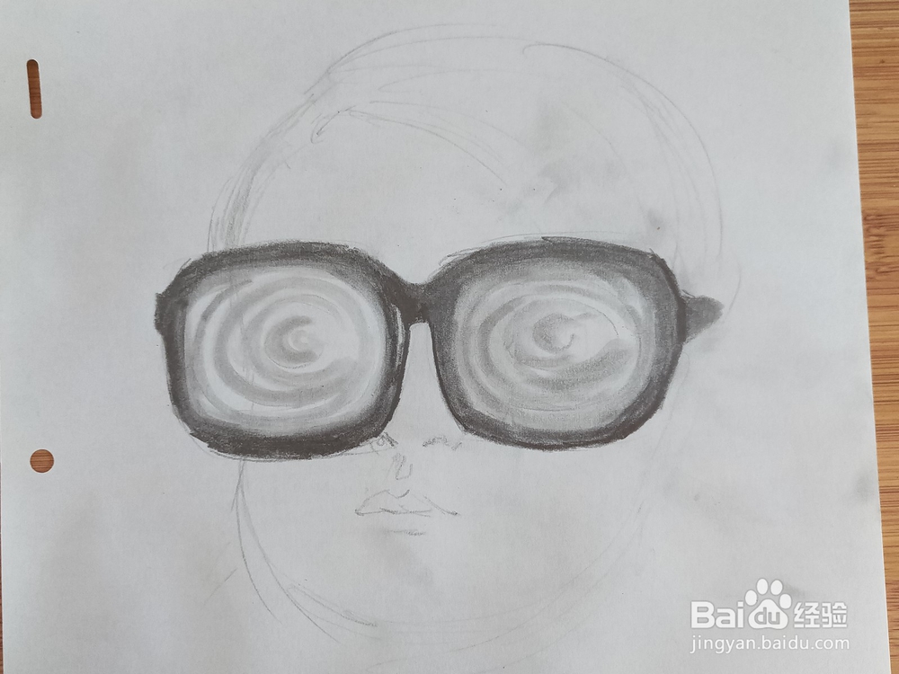 怎么画关于预防近视的素描画