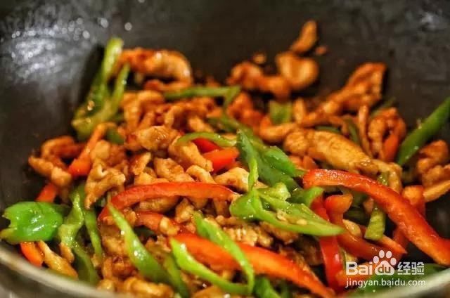 青椒炒肉丝的做法