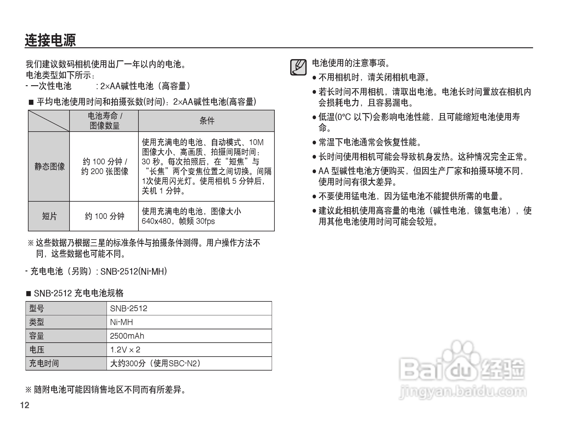 三星ES20数码相机使用说明书:[2]