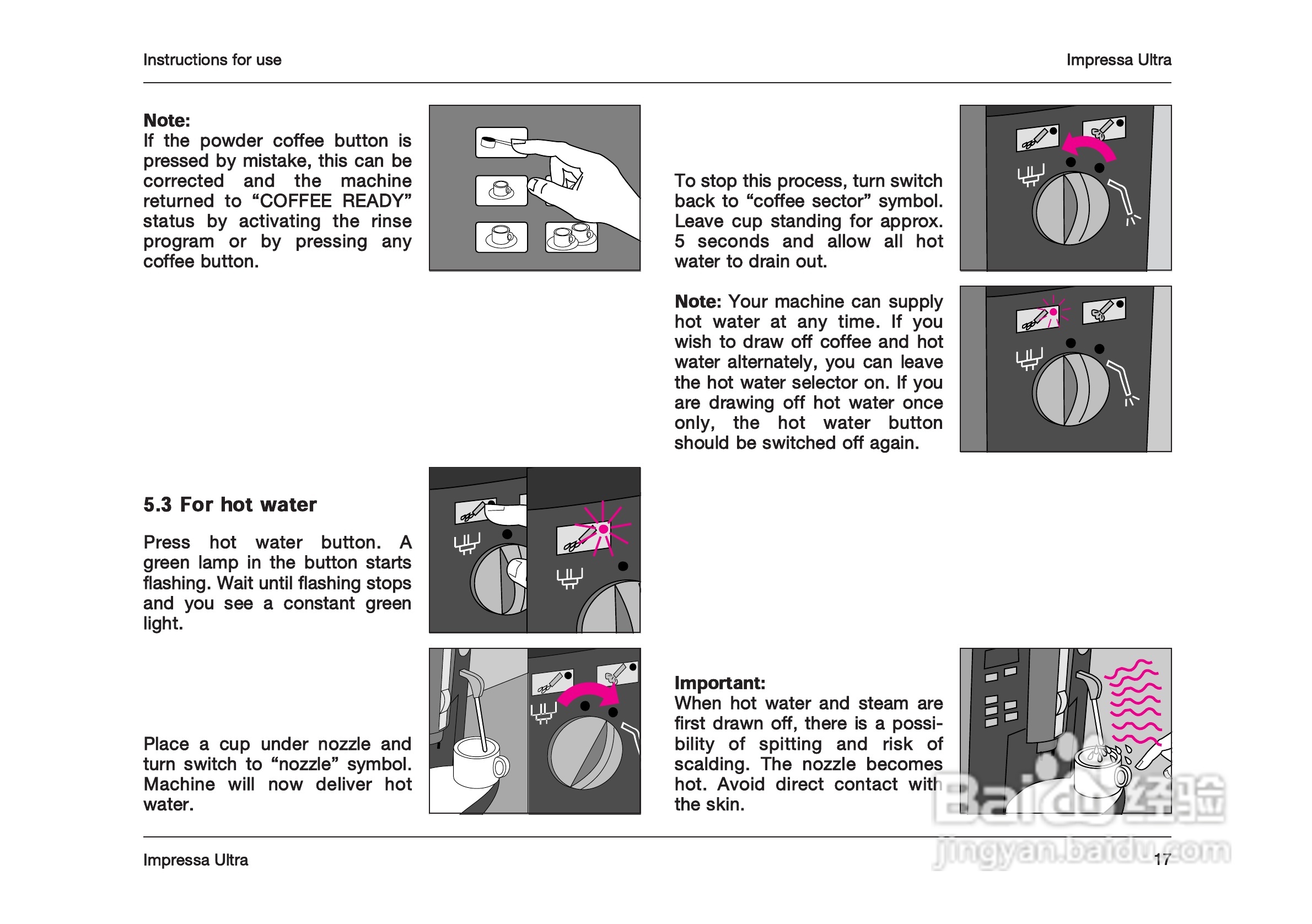 JURA IMPRESSA ULTRA 咖啡机使用手册:[1]
