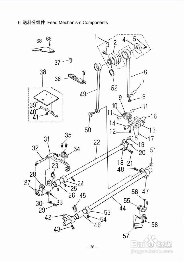 JK-5559W型侧切刀高速平缝机使用说明:[3]