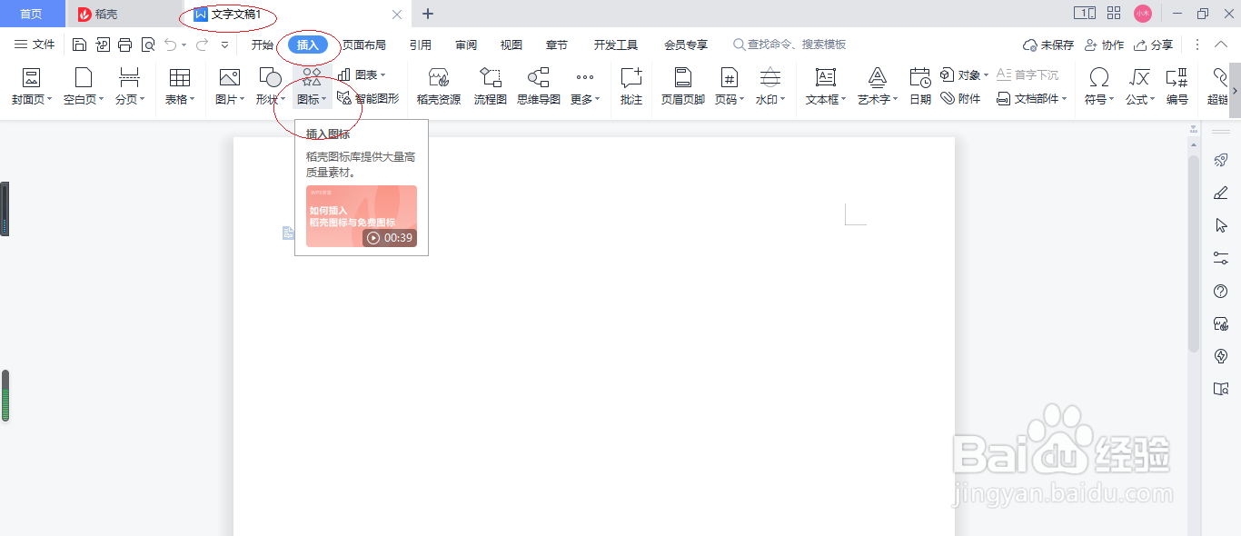 WPS文字处理 2022如何插入图标