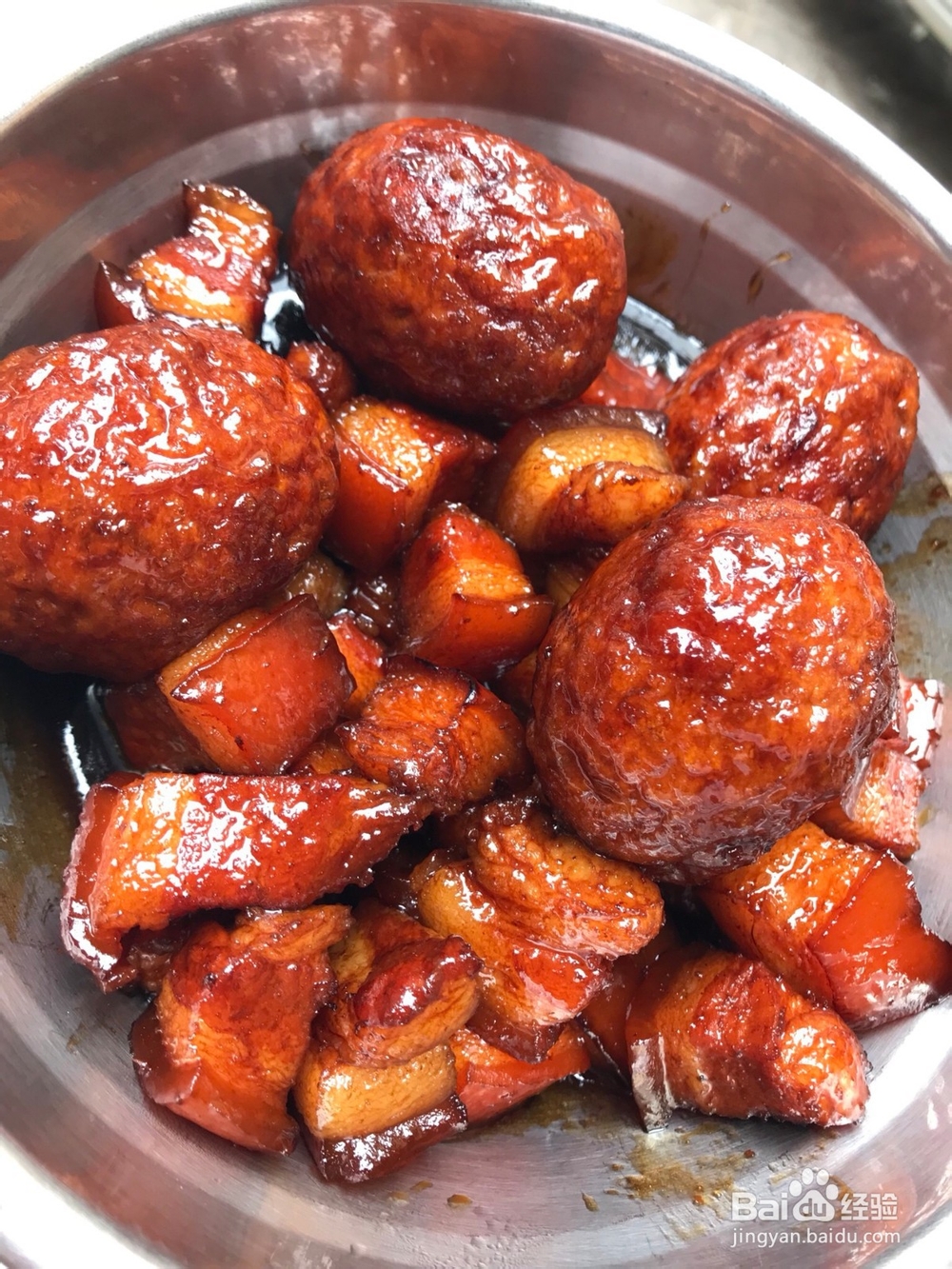 虎皮蛋红烧肉的做法