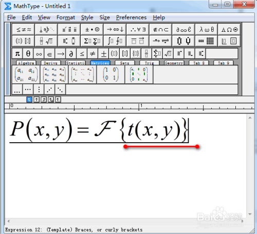 mathtype怎么输入傅里叶变换符号