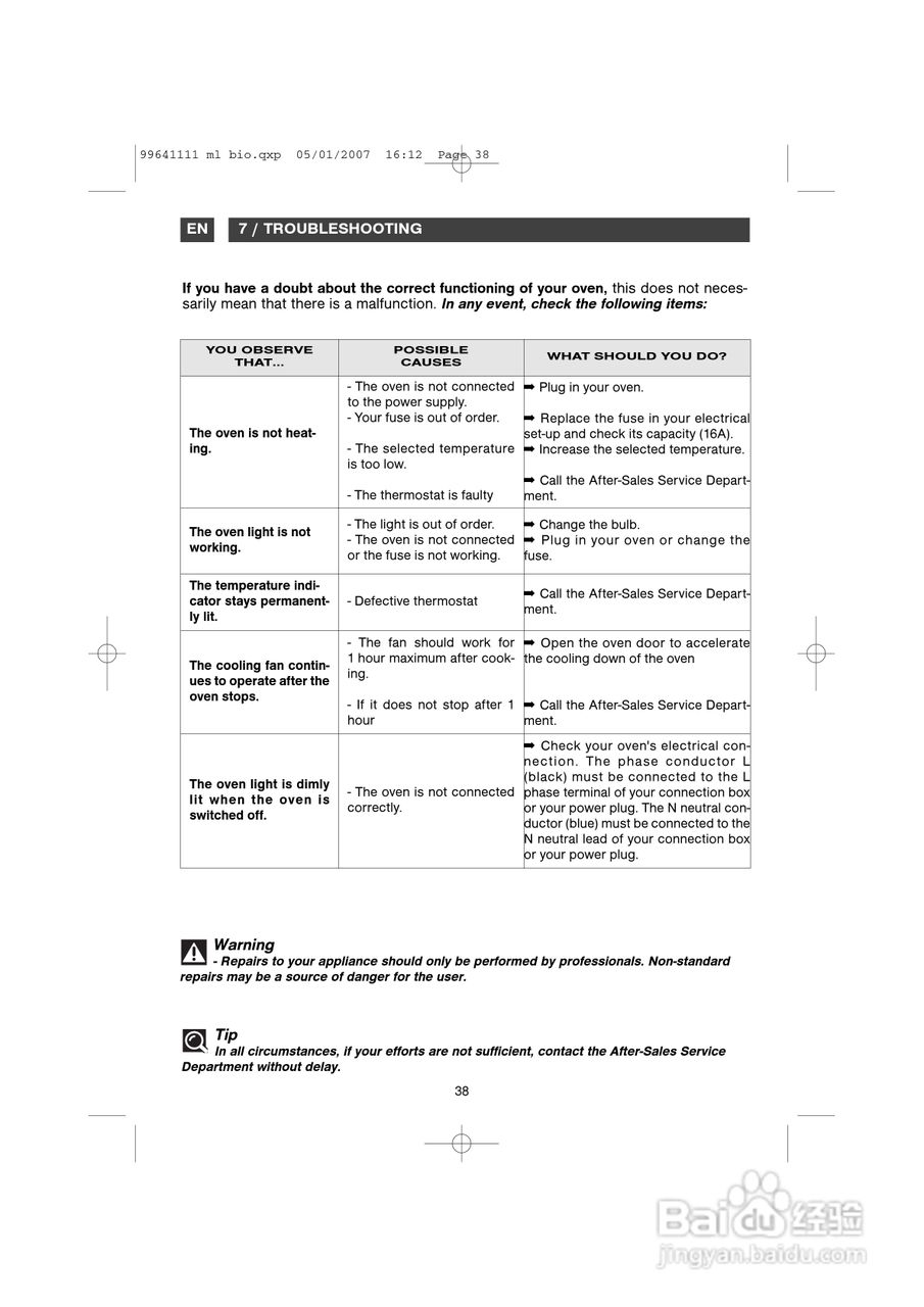 法國白朗FE811XS1型嵌入式多功能电壁炉说明书:[4]