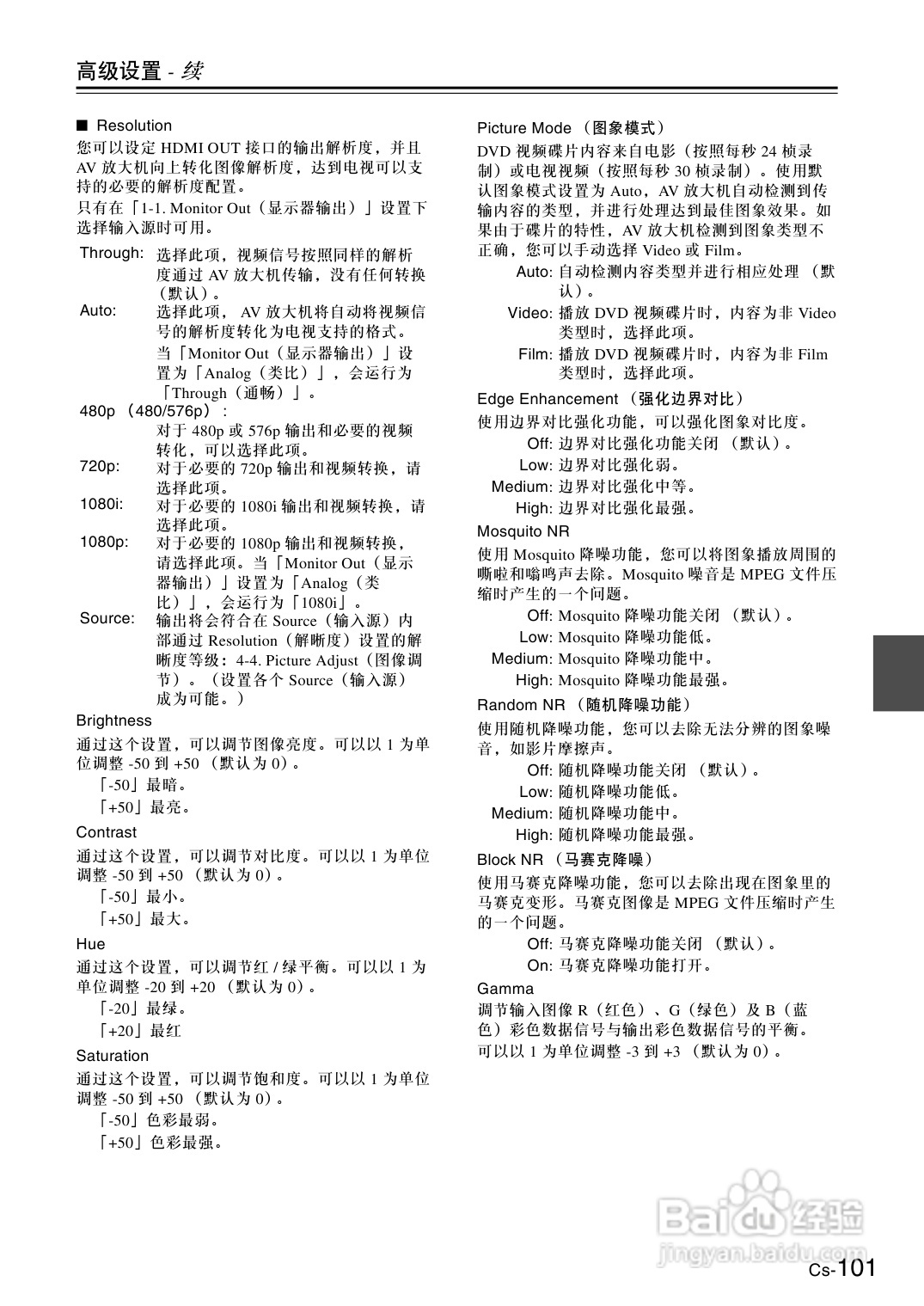 安桥AV放大机TX-SA876型使用说明书:[6]