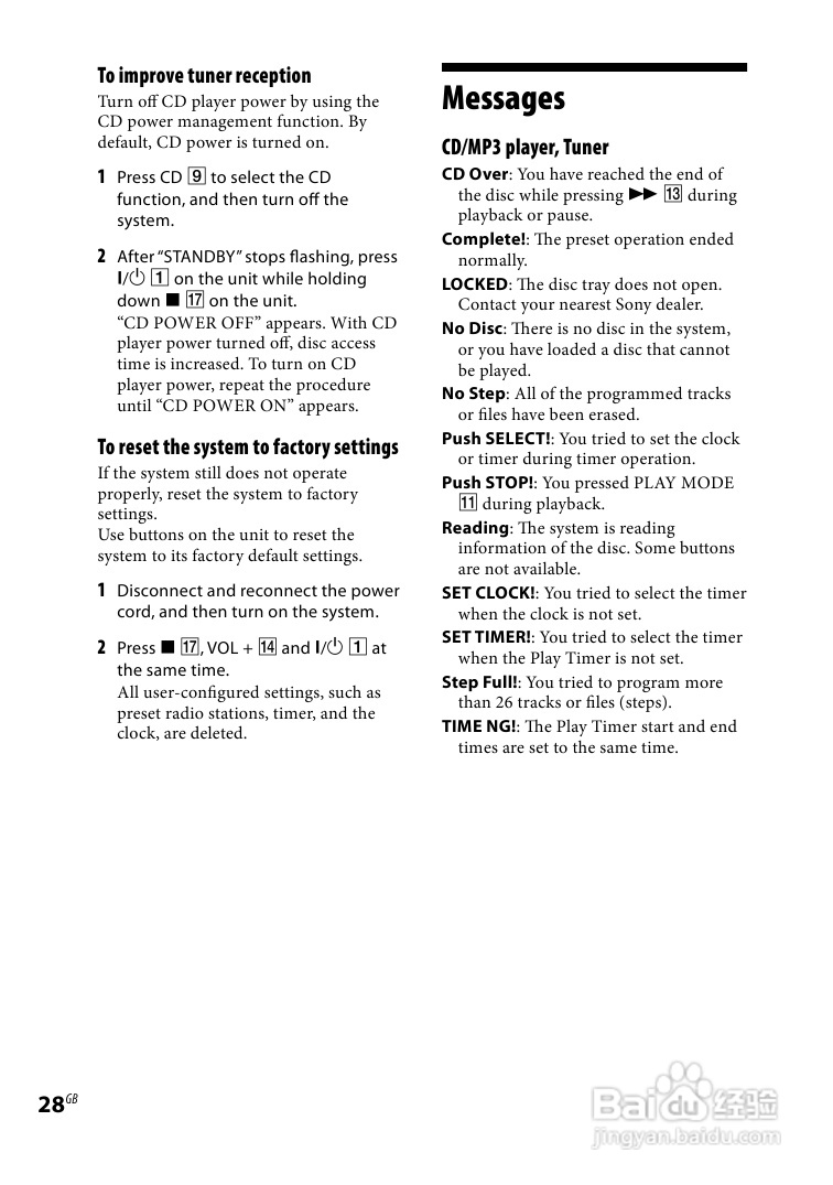 索尼CMT-BX50BT迷你组合音响使用说明书:[2]