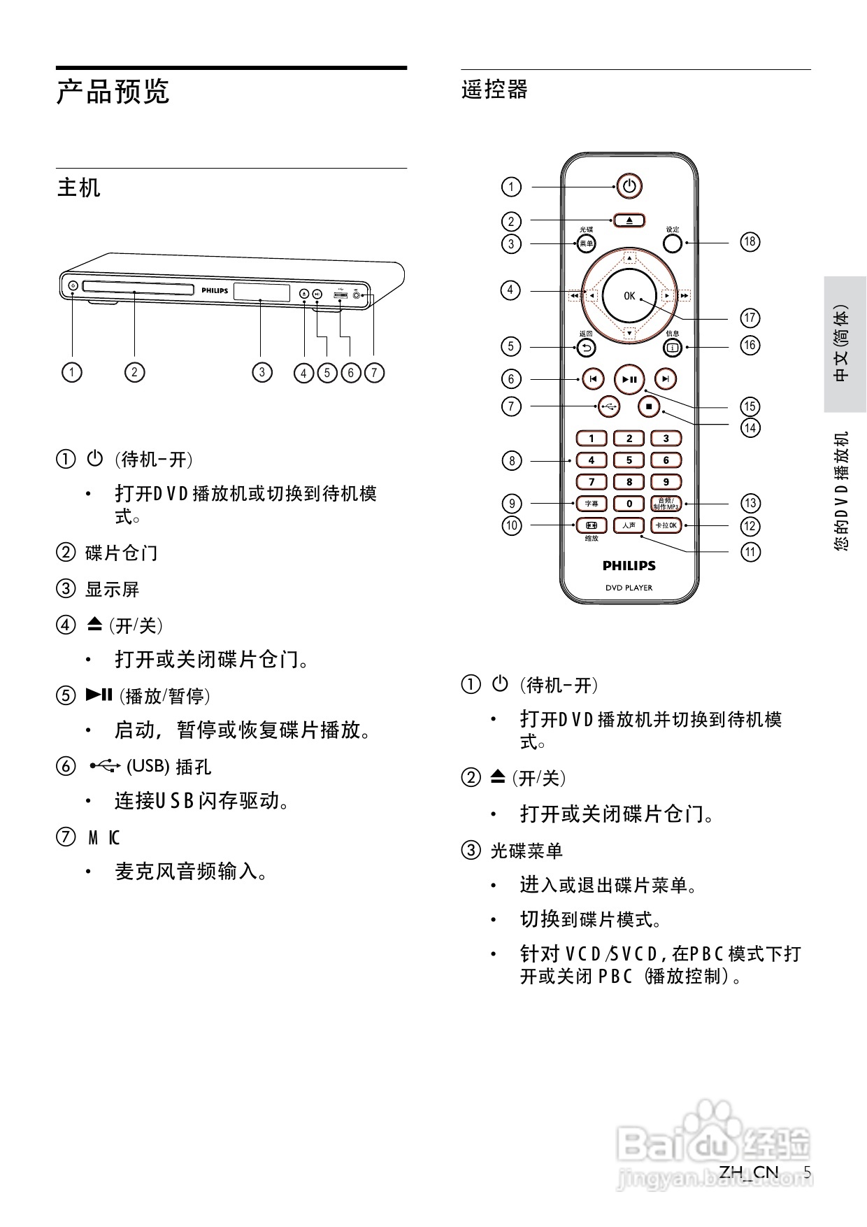 飞利浦DVP3366K/93 DVD播放机使用说明书:[1]