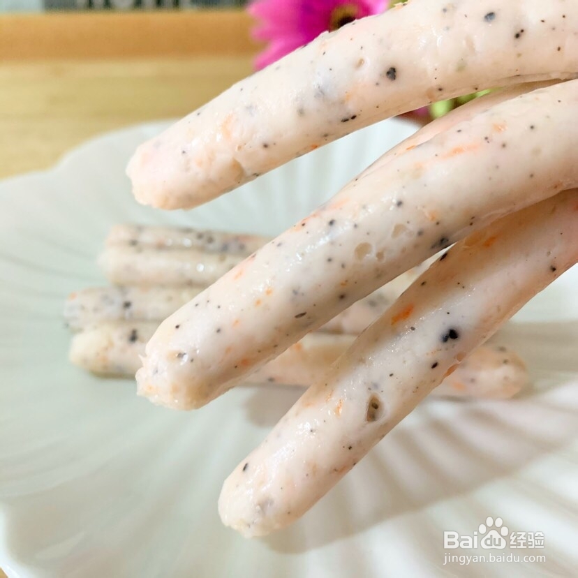 补钙海苔芝麻鲜虾肠的家常做法