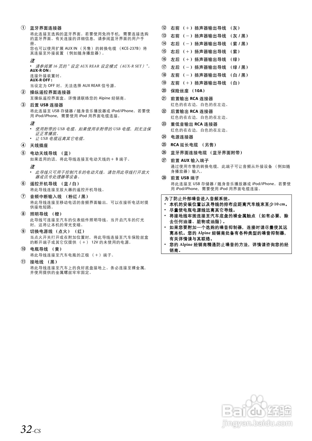 阿尔派CD机CDE-123E说明书:[2]