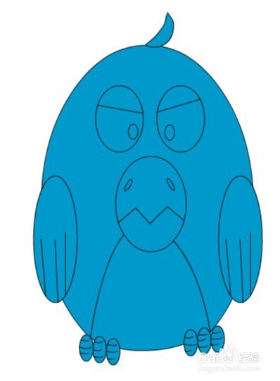 flash快速绘制卡通小鸟