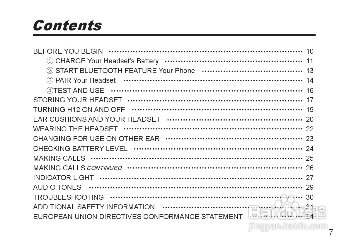 MOTOPURE H12蓝牙耳机用户手册:[1]