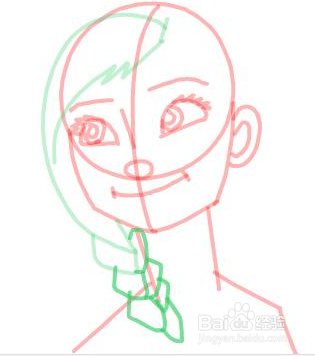 简笔画 - 冰雪奇缘安娜公主